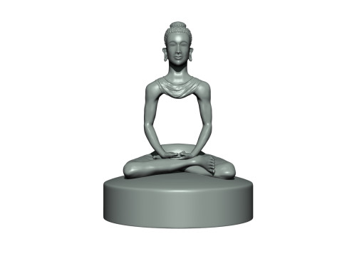Meditation monk statue Model Cetak 3D
