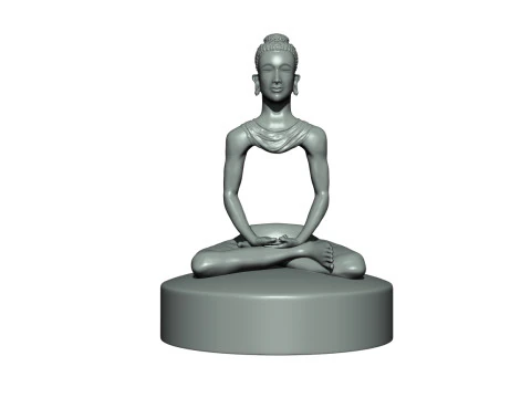 Meditation monk statue 3D Print Model