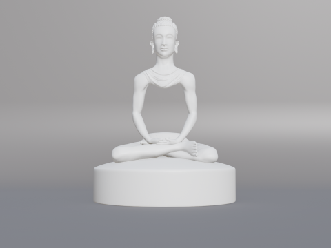 Meditation monk statue Model Cetak 3D