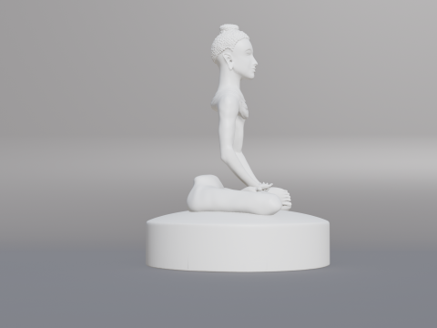 Meditation monk statue Model Cetak 3D