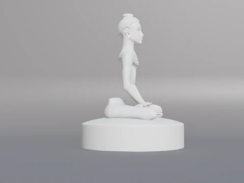 Meditation monk statue 3D Print Model