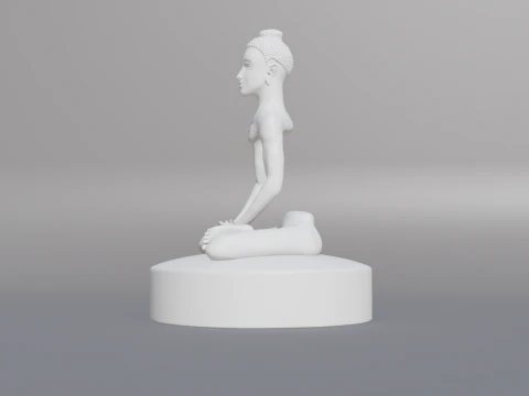 Meditation monk statue 3D Print Model