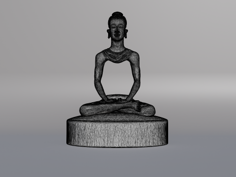 Meditation monk statue Model Cetak 3D