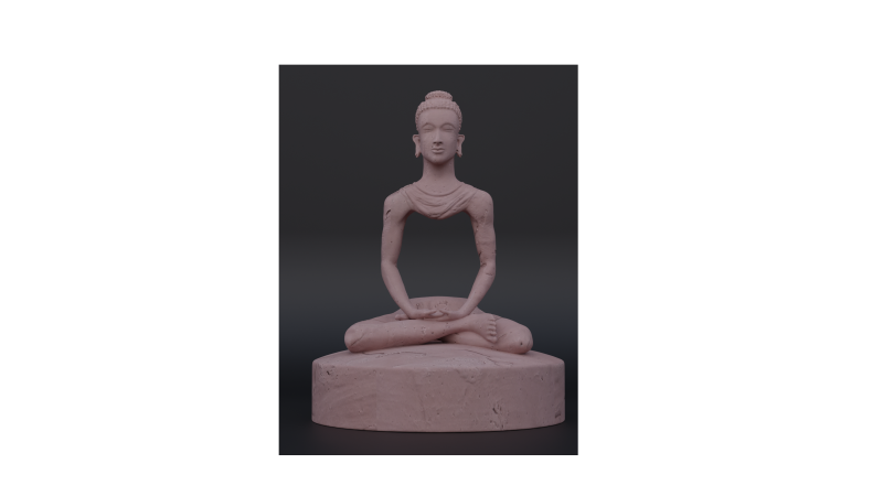 Meditation monk statue Model Cetak 3D .c4d .max .obj .3ds .fbx .stl .blend 