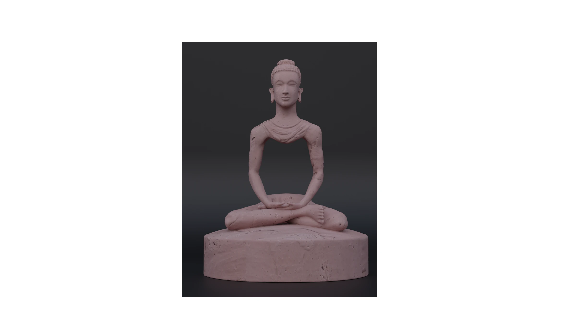 Meditation monk statue 3D Print Model .c4d .max .obj .3ds .fbx .stl .blend