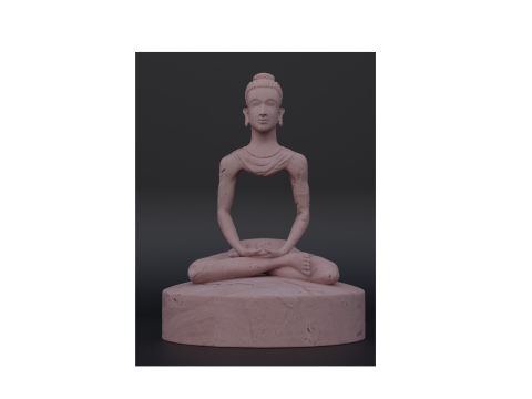 Meditation monk statue 3D Принт Модель