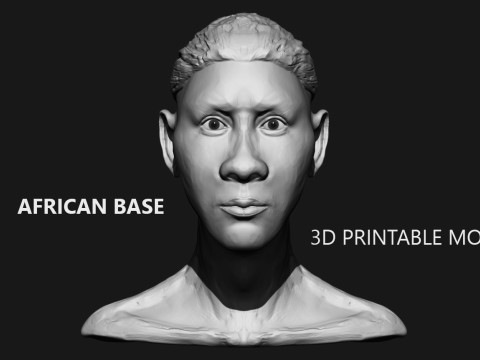 African BaseHead3D printModel 3D प्रिंट मॉडल