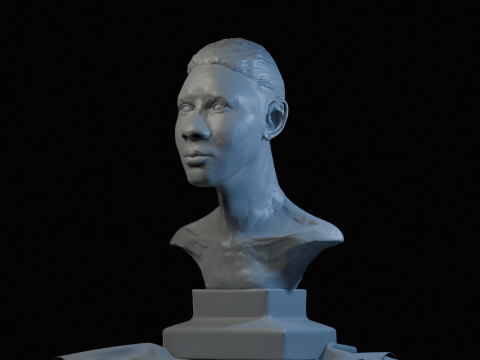 African BaseHead3D printModel 3D 打印模型