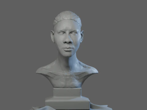 African BaseHead3D printModel 3D Print Model