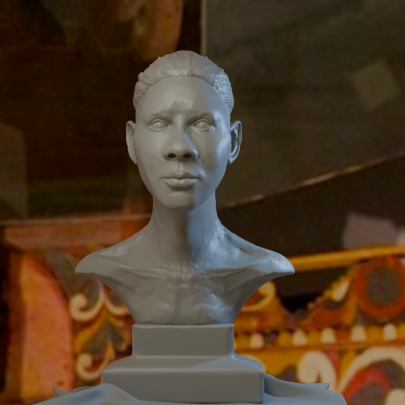 African BaseHead3D printModel 3D 打印模型 .c4d .max .obj .3ds .fbx .stl .blend