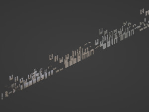 Low-poly modular fences 3D-Modell