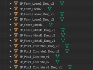 Modulare Low-Poly-Z&auml;une 3D Modell