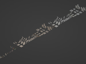 Low-poly modular walls 3D 模型