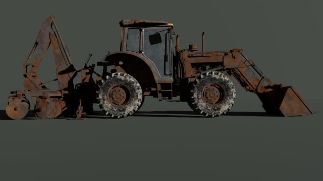 Tractore Game Ready 3Dモデル .c4d .max .obj .3ds .fbx .stl .blend 
