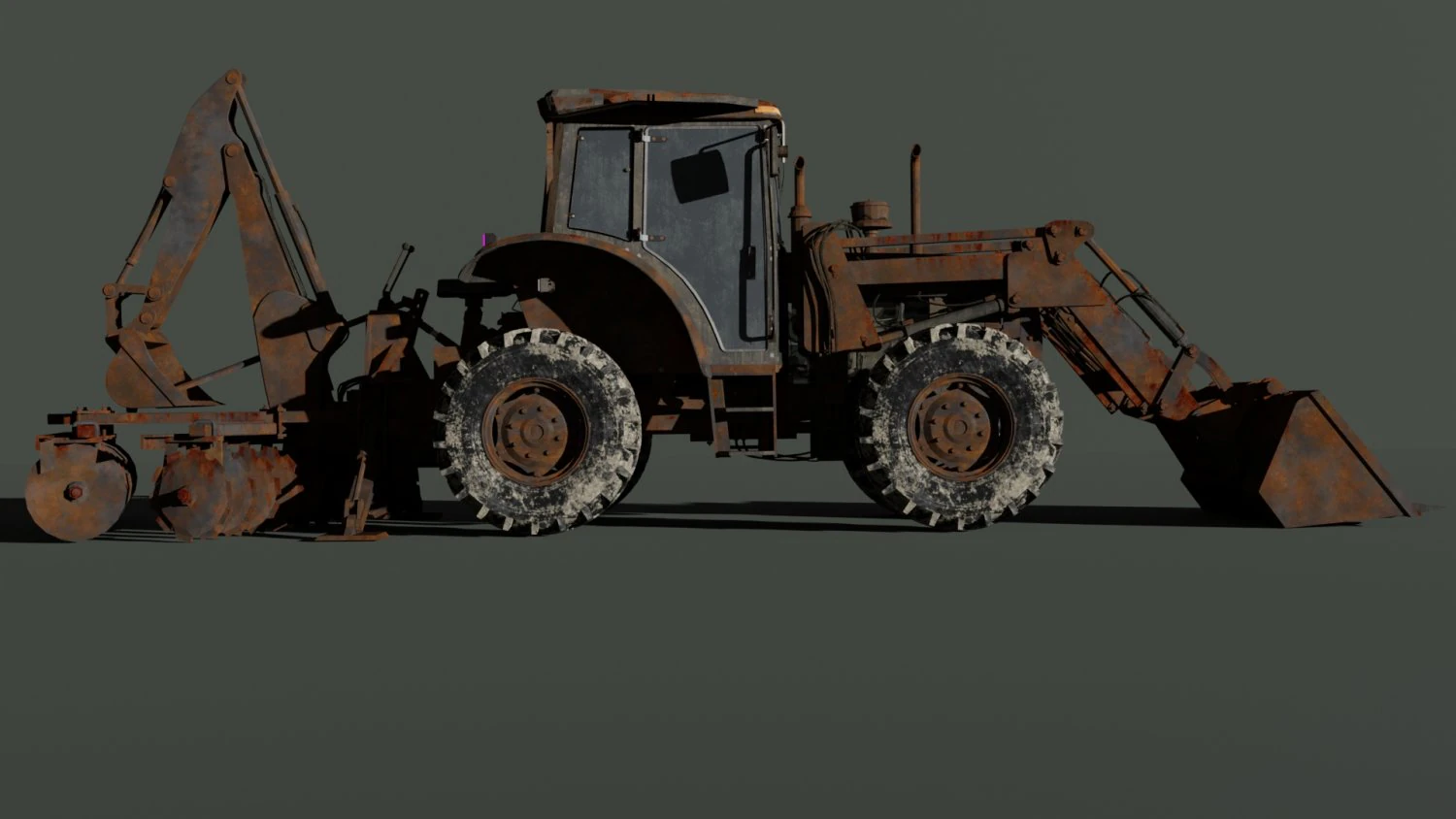 Tractore Game Ready 3D Model .c4d .max .obj .3ds .fbx .stl .blend 