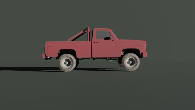 Pickup TruckGame Ready 3D Model .c4d .max .obj .3ds .fbx .stl .blend 