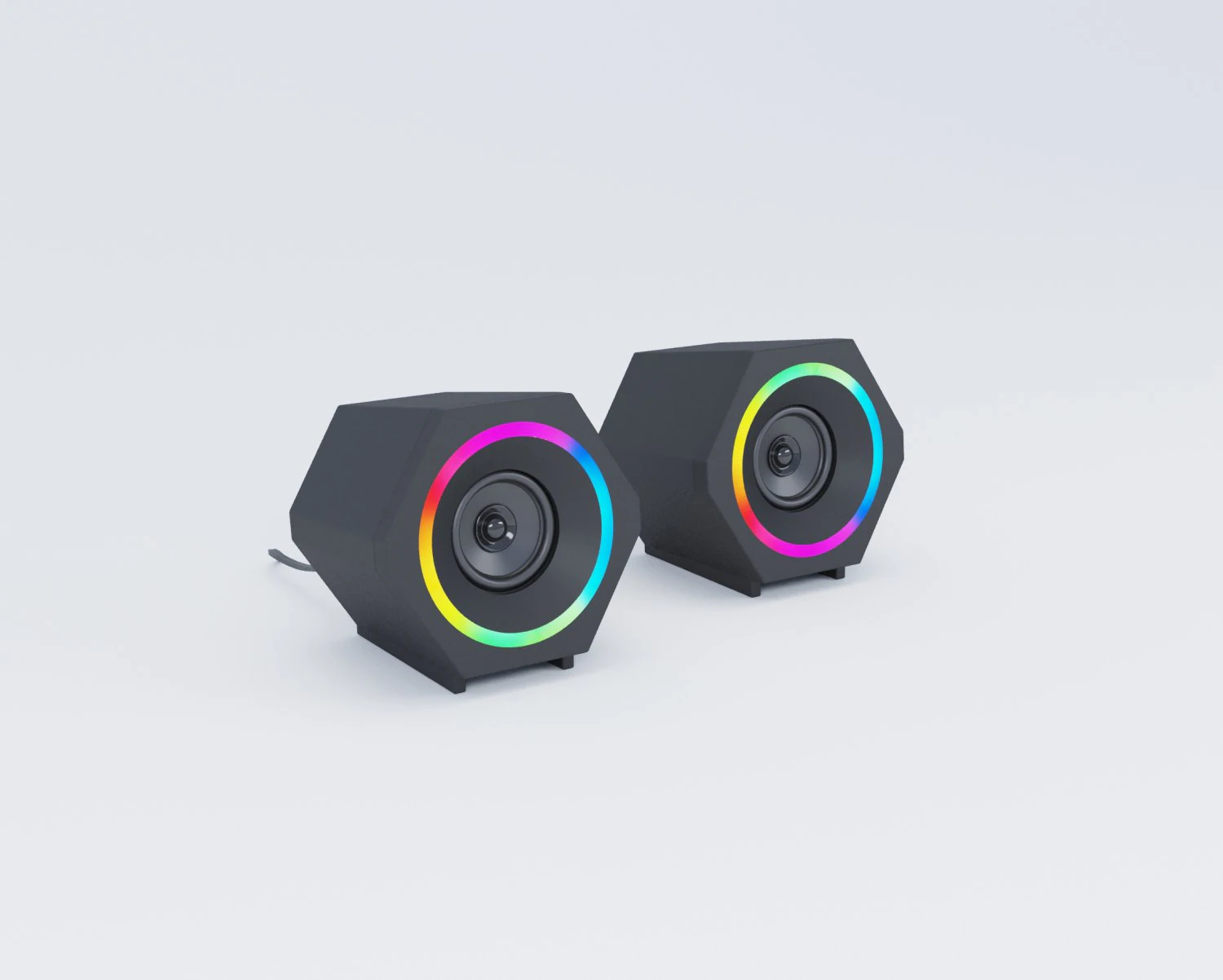 Speaker PC Kisonli L-6060 3D Model .c4d .max .obj .3ds .fbx .stl .blend