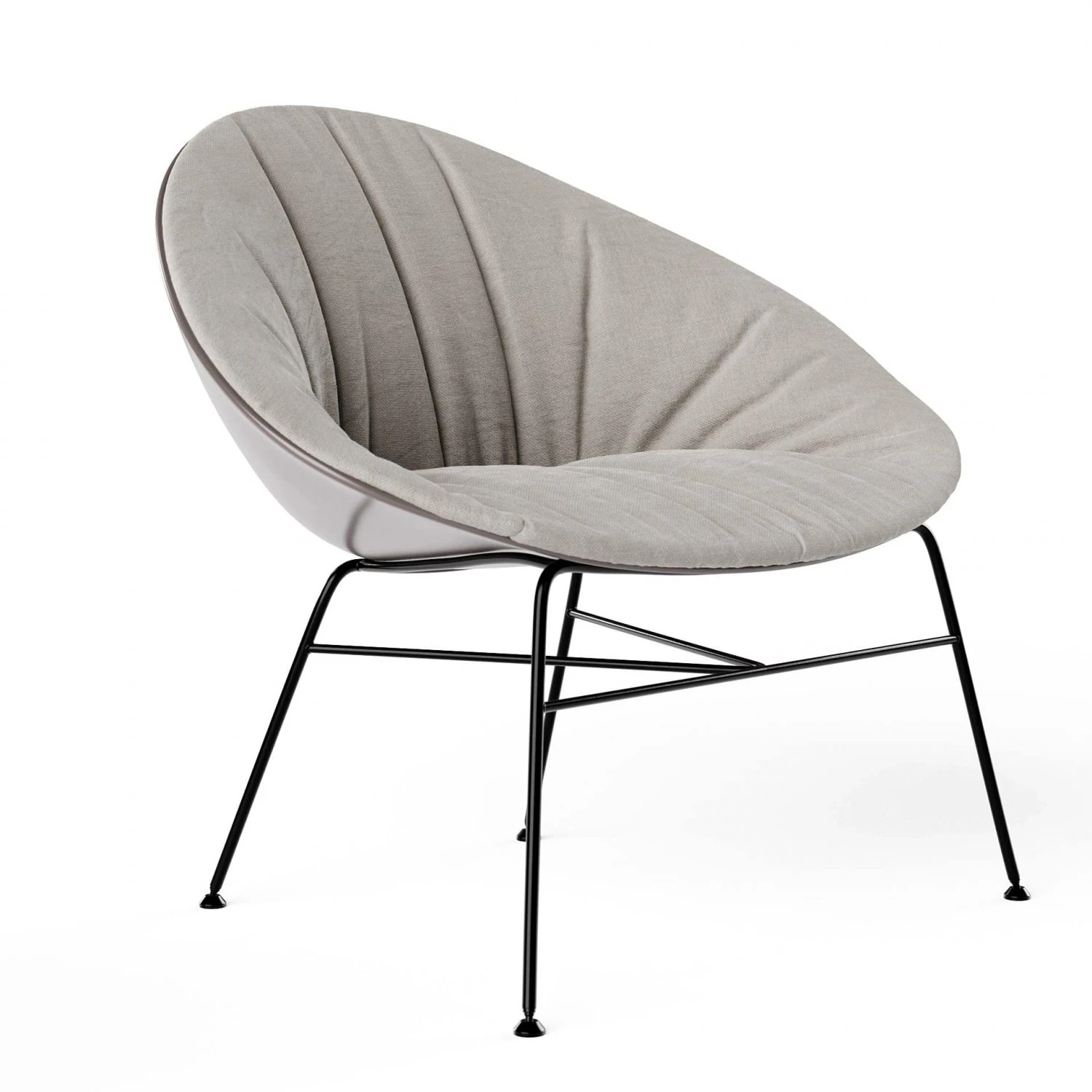 Fabric Shell Chair 3D Model .c4d .max .obj .3ds .fbx .stl .blend 