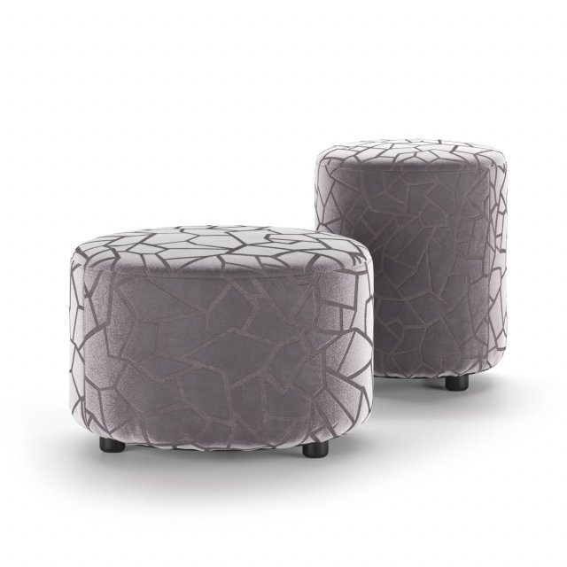Velvet pouf Parma large and small Modelo 3D .c4d .max .obj .3ds .fbx .stl .blend 