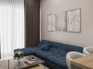 Modern Loft Studio Interior Scene 3D Model