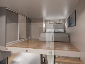 Modern Loft Studio Interior Scene 3D Model