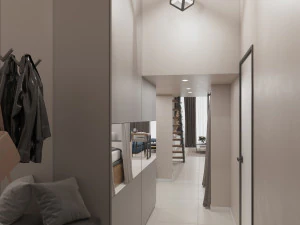 Modern Loft Studio Interior Scene 3D Model
