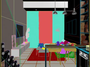 Modern Loft Studio Interior Scene 3D Model