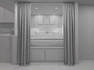 Modern Loft Studio Interior Scene 3D Model