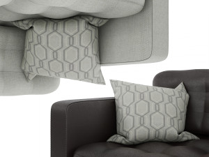 IKEA set with Landskrona double sofa and armchair plus coffee tables VITTSJ 3D मॉडल