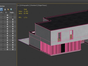 Modern House 01 White and black 3D Model