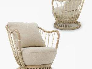 GUBI GRACE LOUNGE CHAIR 3D Model