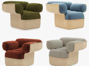 Gubi BASKET LOUNGE CHAIR Modèle 3D