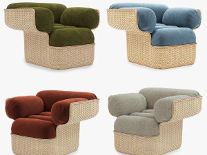 Gubi BASKET LOUNGE CHAIR 3D Model