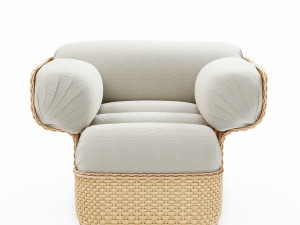Gubi BASKET LOUNGE CHAIR 3D मॉडल