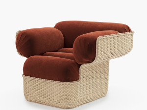Gubi BASKET LOUNGE CHAIR 3D मॉडल