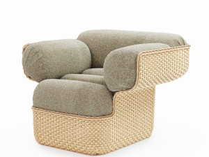 Gubi BASKET LOUNGE CHAIR 3D मॉडल