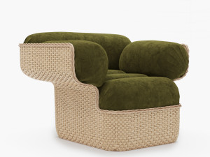 Gubi BASKET LOUNGE CHAIR 3D मॉडल