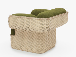 Gubi BASKET LOUNGE CHAIR 3D मॉडल
