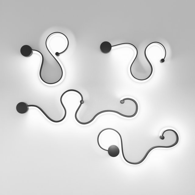 Low budget wall lamps 1 Modelo 3D .c4d .max .obj .3ds .fbx .stl .blend