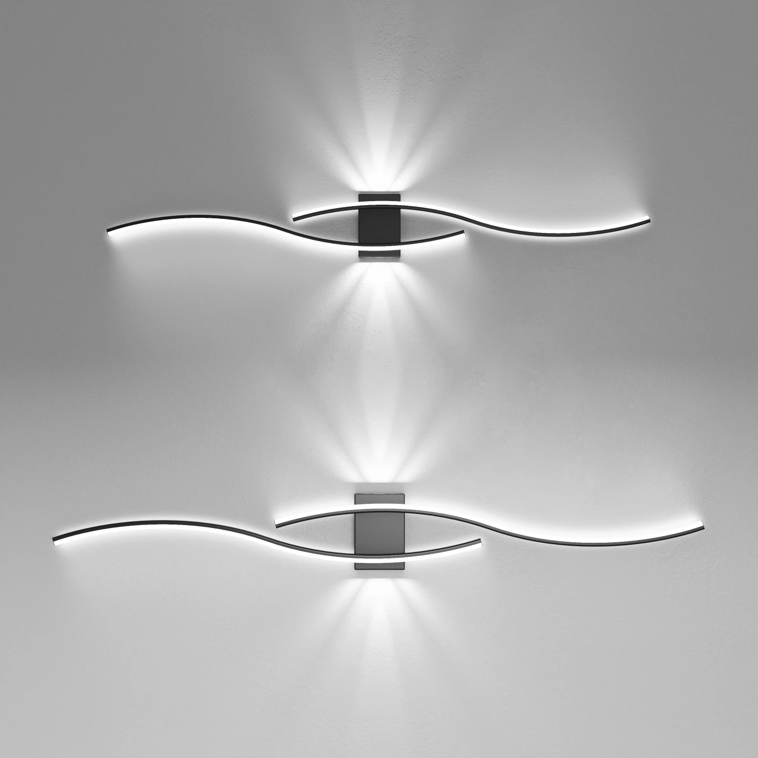 LED Wall lamp 2 3D Model .c4d .max .obj .3ds .fbx .stl .blend 