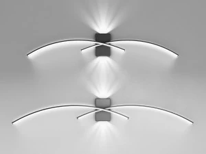 L&aacute;mpara de pared LED 3 Modelo 3D