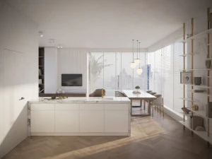 Modern apartments Interior Scene 3D Model