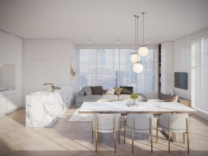 Modern apartments Interior Scene 3D Model