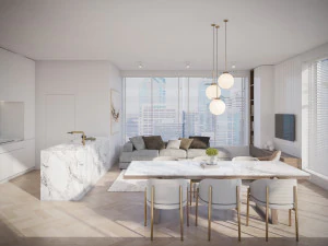 Modern apartments Interior Scene 3D Model