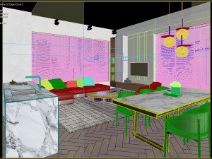 Modern apartments Interior Scene 3D Model