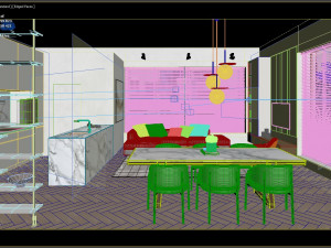 Modern apartments Interior Scene 3D Model