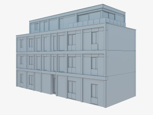 Modern Apartment Building 1 3D Модель