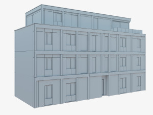 Modern Apartment Building 1 3D Модель