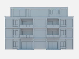 Modern Apartment Building 1 3D Модель