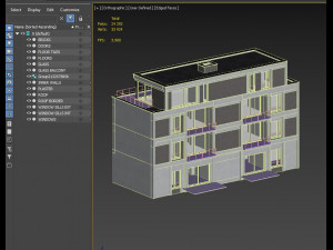 Modern Apartment Building 1 3D Модель